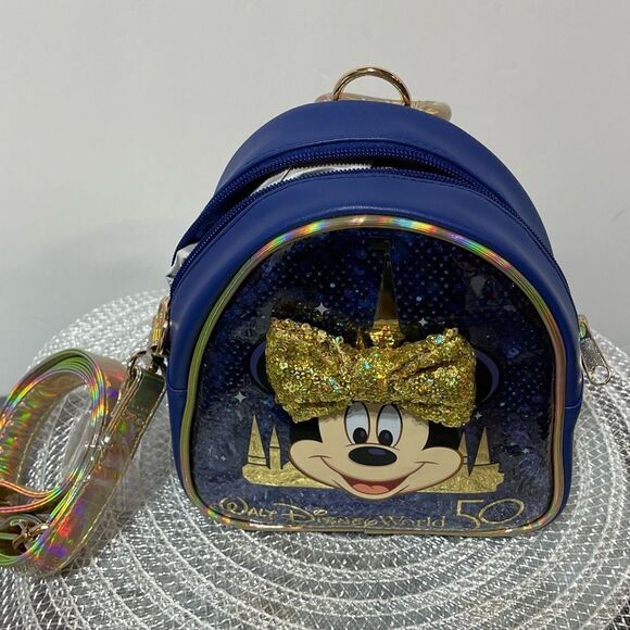 Walt Disney World 50th Anniversary Minnie Mouse Crossbody Bag NWT - Picture 9 of 11